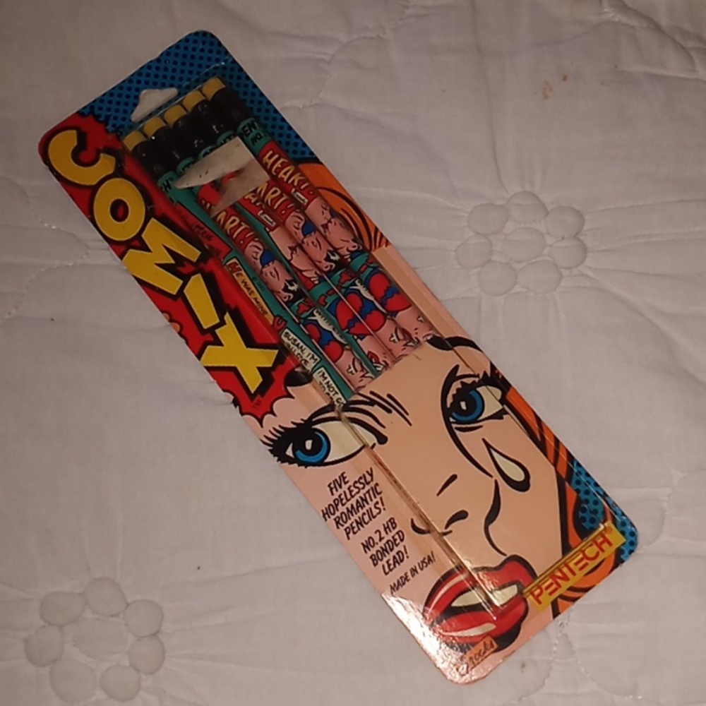 Vintage PENTECH Comix  Hopelessly Romantic Pencils USA